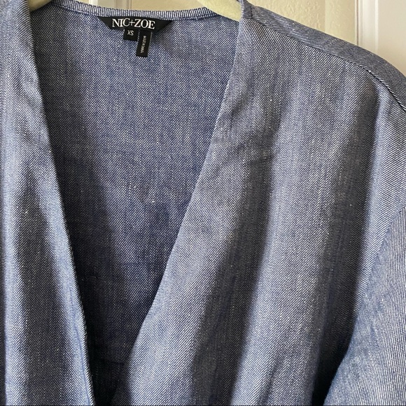 Nic + Zoe womens linen blend twill jacket size XS - Picture 7 of 8